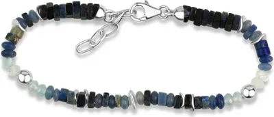 Produktbild von F Armband 925/- Sterling Silber 18+3cm mehrfarbig Lapis,Aventurin 273260090