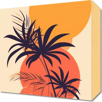 Produktbild von Bild 30x30cm Tropischer Sonnenuntergang