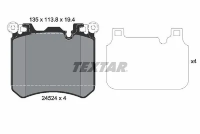 Produktbild von TEXTAR Bremsbeläge Satz Vorne für BMW X5 (E70) 2452401