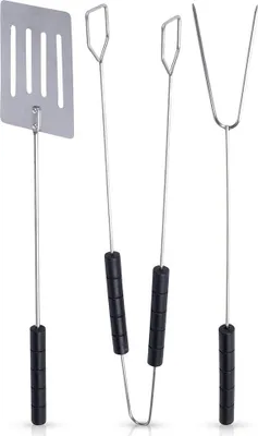 Produktbild von Grillset: Metallwerkzeug mit Kunststoffgriff, 3-teilig