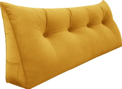 Obrázek produktu pro Velký ergonomický polštářek na opěrku hlavy sametový klínový polštářek, polštářek na čtení, klínový polštářek, zádový polštářek, odpočinkový polštářek, dekorativní polštářek