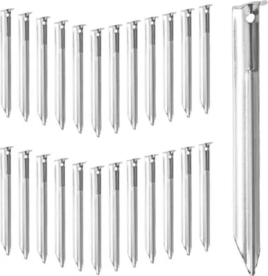 Produktbild von 25x Robuste Stahl-Zeltheringe 20.5cm für weiche und mittelharte Böden