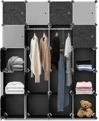 Produktbild von Jopassy Kleiderschrank DIY Schuhschrank mit Gummihammer Multifunktionsregal 20 Würfel