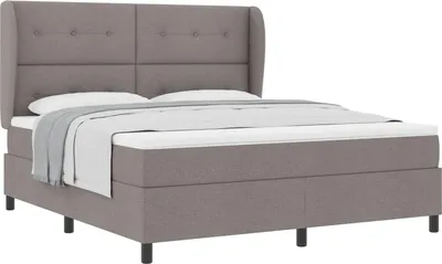Produktbild von Boxspringbett mit Matratze Taupe 180 x 200 cm Stoff