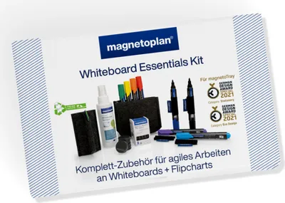Produktbild von Magnetoplan Whiteboard Essentials Kit - Grau