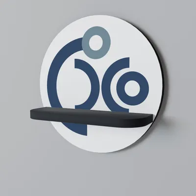 Produktbild von ORB DESIGN Rundes Regal Schwarz