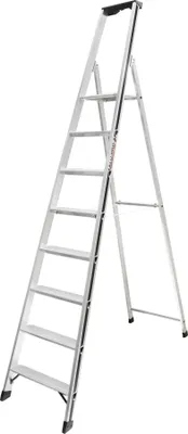 Obrázok produktu pre Hymer ALU-PRO 70026 Stufenstehleiter mit Plattform 8 Stufen inkl. Plattform