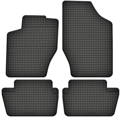 Produktbild von Gummimatten passend für  Peugeot 307 (2000-2008) Gummi Fußmatten Satz Schwarz + Stopper