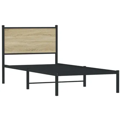 Obrázok produktu pre vidaXL Kovová posteľ bez matraca Sonoma dub 90x190 cm
