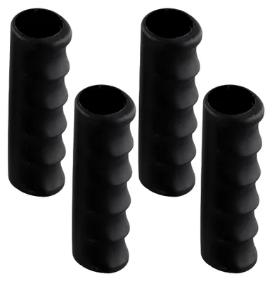 Produktbild von Schubkarrengriffe, 4 Stück, schwarze Gummi Ersatzgriffe, rutschfeste Gummigriffe für Schubkarren und Gartenwagen (118 x 28 mm)