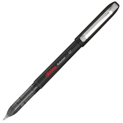 Produktbild von rOtring Rollerball Tintenroller 07mm feine Spitze Schwarz 12er Set Saubere