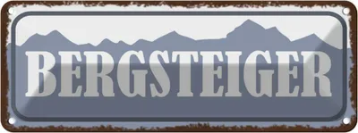 Produktbild von vianmo Blechschild 10x27 cm Bergsteiger Beruf Arbeit