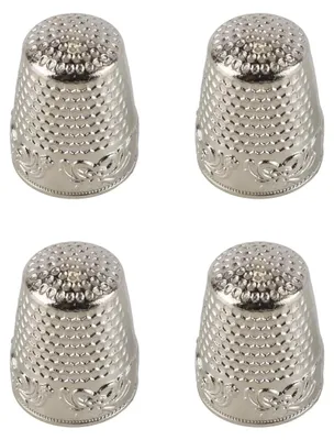 Nähen Fingerhüte 4 Stück Metall Messing Fingerkappen DIY