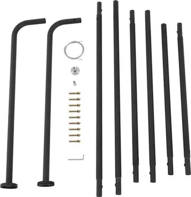 Produktbild von Duschvorhangstange – U-förmig – 150-190 cm verstellbar – Edelstahl – Wandmontage