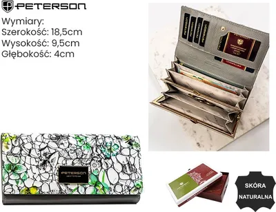 Produktbild von Peterson Portemonnaie aus Leder für Frauen Yassmine grün One size