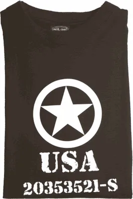 Produktbild von Mil-Tec T-SHIRT M.DRUCK ALLIED STAR SCHWARZ XXL