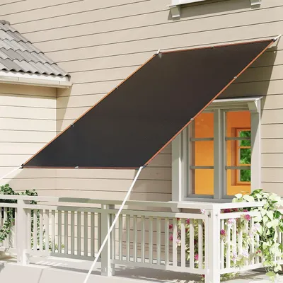 Produktbild von Rechteckiges Sonnensegel 2x4m mit UV- und Wetterschutz, Schattenspender mit 12 m Seil und Ösen für Terrasse, Garten und Außenbereich, Anthrazit