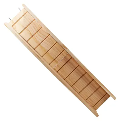 Produktbild von Holz Kletterrampe für Meerschweinchen – Spielzeugleiter für Hamster, Kleintiere, Brücke für Ratten, Chinchillas & Eichhörnchen, 60×12,5×7 cm