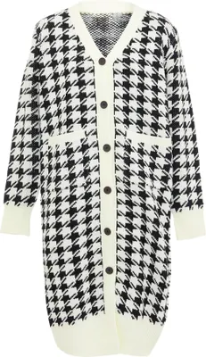 Immagine prodotto di Maglione da donna Caneva - nero e bianco a quadri, XL/XXL