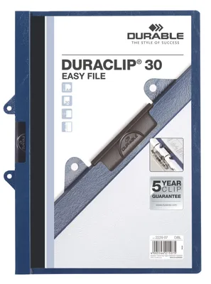 Immagine prodotto di DURABLE Cartellina con clip DURACLIP® EASY FILE 30 A4, Blu scuro, 222907