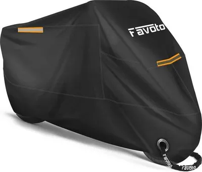 Produktbild von Famanu Motorradabdeckung 210T Oxford-Stoff - Wasserdicht und Winddicht, 295 cm x 105 cm x 125 cm