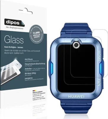 Produktbild von 2x Schutzfolie für Huawei Kids Watch 5 matt - Anti-Shock 9H Folie dipos Glass Kunststoffglas