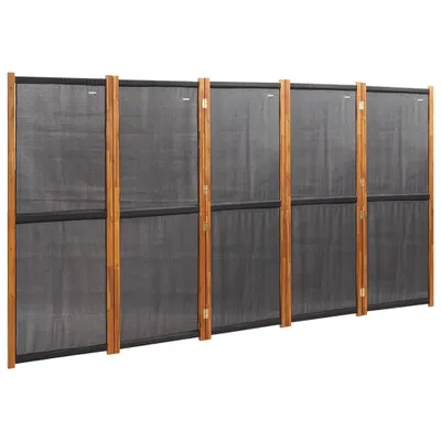 Obrázok produktu pre 5-panelový paraván čierny 350x180 cm