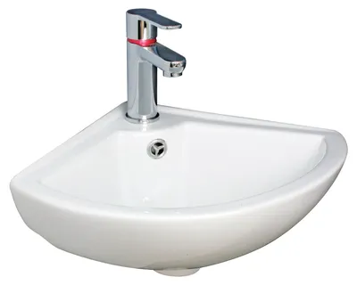 Produktbild von ONDEE ZEN – Eckwaschbecken PIVOINE – Weiß – 35,5 x 35,5 cm – Keramik – Mit Überlauf