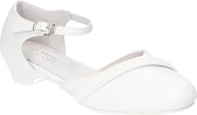 Produktbild von AMERICAN CLUB, KOM41, Kommunionschuhe, Formale Schuhe, Elegante Schuhe für Mädchen, Ledereinsatz, Niedlicher Kommunion-Festschuh, Weiß 35