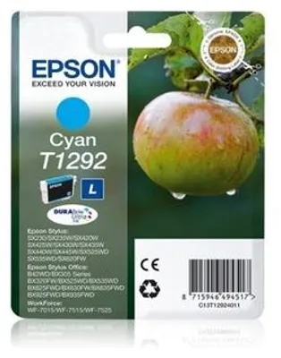 Produktbild von Epson T1292 Apfel DURABrite Ultra Single Cyan Tinte, Cyan, 7 ml, 1 Stück(e), 474 Seiten