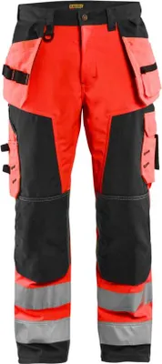 Produktbild von Blakläder High Vis Softshell Bundhose 1567 2517 in div. Farben, Farbe:high vis rot/schwarz, Größe:44