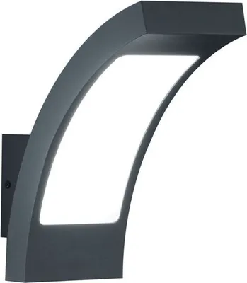 Produktbild von Deutsche LED Wandaußenleuchte IP54 Dunkelgrau 6W 420lm Warmweiss