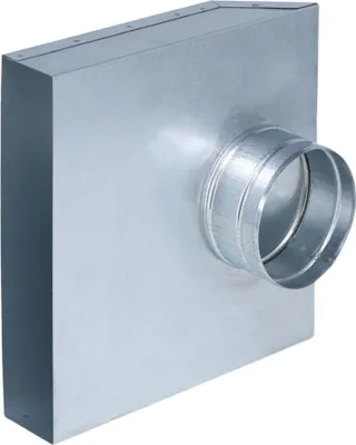 Produktbild von Flachkanal Übergang 90°, 250 x 50 mm auf Ø 100 mm