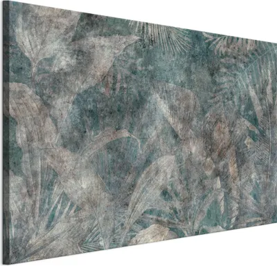 Image de LUMASOUL Tableau sur toile, toile motif nature, tableaux muraux cadre bois, 90x60cm feuilles 7