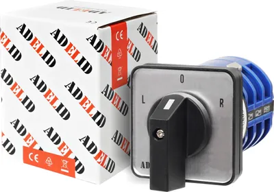 Produktbild von Drehschalter Nockenschalter Wendeschalter Motorschalter Schalter Funktion L-0-R Links-Off-Rechts 3-polig 3-Phasen 40A