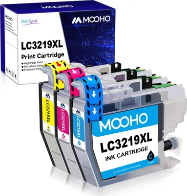 A product shot of ink cartridges and their packaging.