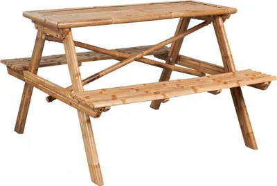 Produktbild von The Living Store Picknicktisch 115x115x81 cm Bambus