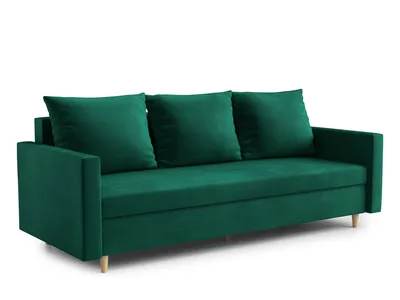 Produktbild von AX LIVING Hyden 3 Sitzer Sofa mit Schlaffunktion 222 cm breit Flaschengrün