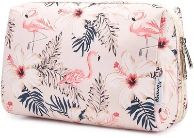 Produktbild von Make-up-tas für Damen, Kosmetiktasche, Schönheitsbehandlungstasche, große beige Kosmetiktasche