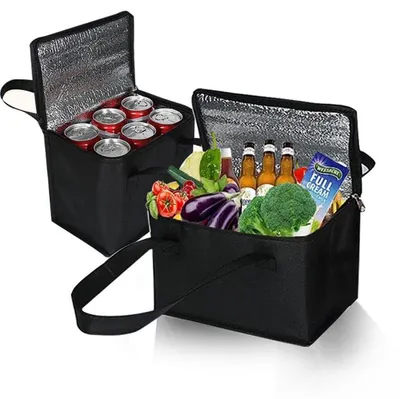 Image de Sac isotherme pliable, sac de courses avec compartiment isotherme, 5 litres / 7 litres