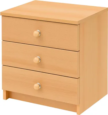 Produktbild von Nachtkonsole Nachtschrank Buche 52x52x35 drei Schubladen #2022