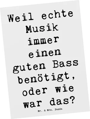 Produktbild von Mr. & Mrs. Panda Postkarte Spruch Schlagzeug Basswunder - Weiß - Geschenk, Instrument, Musikinstrumente, Ansichtskarte, Schlagzeuger, Grußkarte, Musiker, Lernen, Band