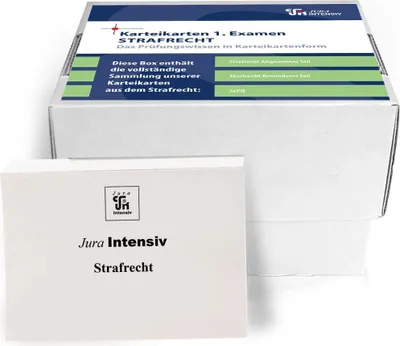 Produktbild von Karteikarten 1. Examen Strafrecht