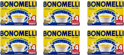 Produktbild von 6x Bonomelli camomilla löslich entspannendes Getränk Kamille 20 beutel + 4 frei