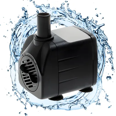 Produktbild von Mini-Tauchwasserpumpe, Durchfluss einstellbar, elektrisch, max. 600 l/h Durchfluss, 1,2 m Hub, tragbare Mini-Pumpe mit 2 m Kabel und Saugnapfsockel fuer Fischbehaelter, Teich, Aquarium, Tiertraenke