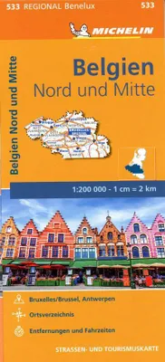 Image de Michelin Belgique Nord et Centre : Carte routière et touristique 1:200.000 (MICHELIN Cartes régionales)