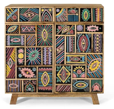 Image de Buffet Noosa en bois de manguier, 80 cm x 80 cm x 35 cm, Giner y Colomer