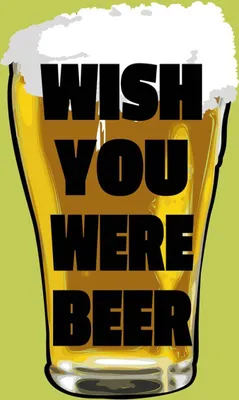 Produktbild von vianmo Holzschild 40x30 cm Wish you were beer Bier