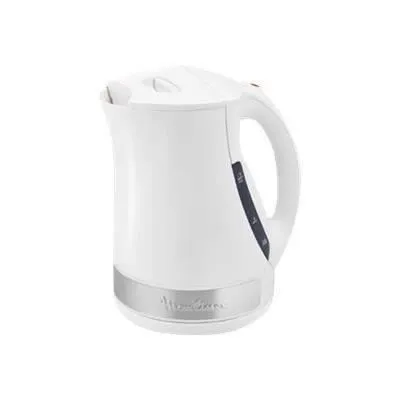 Produktbild von Moulinex BY108110, 1,7 l, 2400 W, Edelstahl, Weiß, Kunststoff, Wasserstandsanzeige, Drahtlos