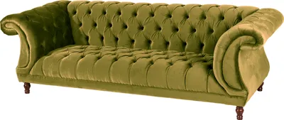 Produktbild von Max Winzer Sofa 3-Sitzer Ivette - Samtvelours oliv - Maße: 253 x 100 x 80 cm